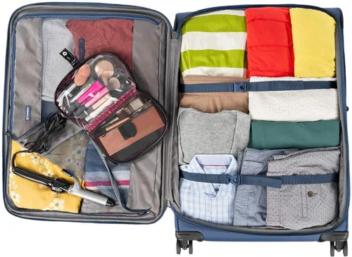 Miniatura 4 de Travelpro Tourlite Softside Equipaje Expandible con 4 Ruedas Giratorias, Maleta Ligera, Hombres y Mujeres, Azul, Grande a cuadros, 29 pulg., Equipaje