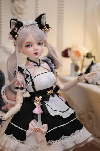 Miniatura 4 de Muñeca BJD pintada a mano, 22.8 pulgadas (22.0 in) de alto, estilo Catwoman, muñeca de princesa, cuerpo de PVC con 31 articulaciones móviles