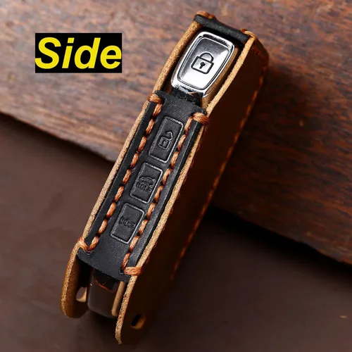 Miniatura 4 de ontto Keyless Entry - Funda inteligente para llave remota para Kia Ceed, Cerato, Forte, Seltos, Sorento, Soul, funda de cuero para llaves color negro