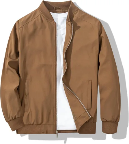 Miniatura 12 de Chaqueta bomber para hombre, elegante, ligera, cortavientos, primavera, otoño, chaquetas casuales para hombre