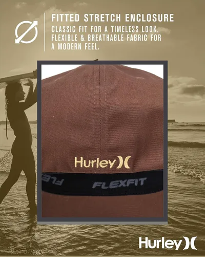 Miniatura 12 de Hurley Gorra de béisbol para hombre - Flexfit - Gorras de béisbol ajustadas para hombre (tamaños: S-XL)