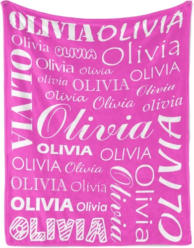 Manta personalizada con nombre para niños y adultos, manta de franela personalizada con nombre Color 07