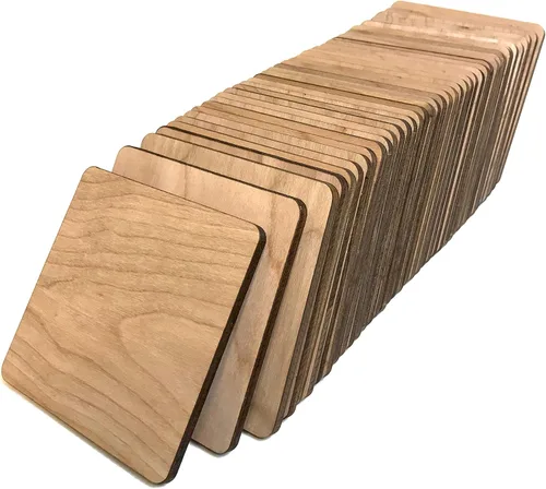 Piezas cuadradas de madera en blanco sin terminar de 8 pulgadas, posavasos, salvamanteles, pirografía, pintura, escritura, artes y manualidades para