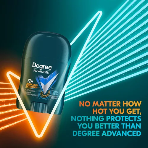 Miniatura 4 de Degree Desodorante de viaje para hombre Cool Rush, paquete de 36 – 72H antitranspirante activado por calor corporal, 0.5 onzas Ea