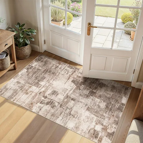 Miniatura 41 de kakania Alfombra lavable de 3 x 5, antideslizante, moderna, de pelo bajo, para entrada, dormitorio, cocina, baño, apta para niños, mascotas, robot