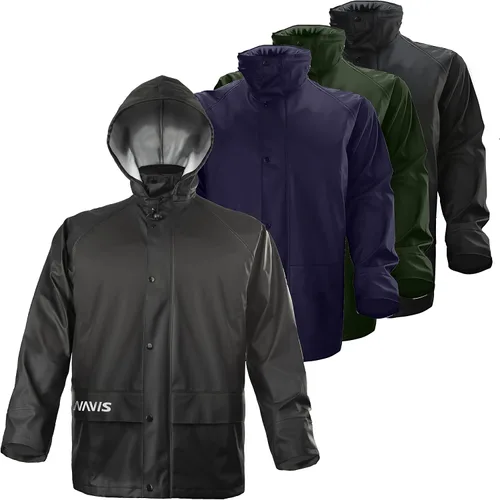 Miniatura 8 de NAVIS MARINE Rain Suit for Men Heavy Duty Workwear Waterproof Jacket with Bib Pants 3 Pieces