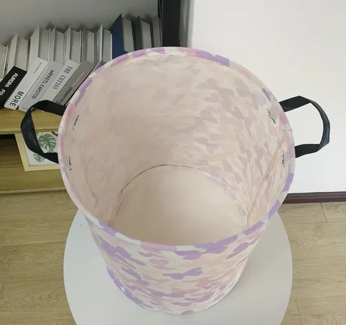 Miniatura 6 de Cesta plegable para ropa sucia para niños, cesta organizadora de almacenamiento plegable, almacenamiento de ropa de juguetes con asas para Mariposa