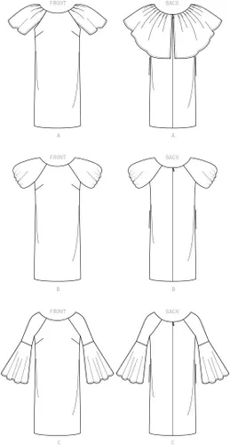 Miniatura 8 de Butterick Patterns - Patrones de costura para vestido de manga larga y corta 40 a 157in color blanco