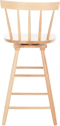 Miniatura 5 de Safavieh Home Collection Tage Farmhouse - Taburete giratorio de madera maciza de madera maciza de 25 pulgadas