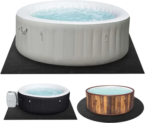 Miniatura 10 de Estera para bañera de hidromasaje de 80 * 80 Pulgadas, Almohadilla inflable para bañera de hidromasaje para interior y exterior, Accesorios