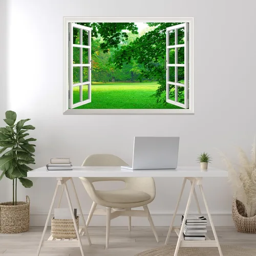 Miniatura 4 de wall26 Adhesivo de pared extraíble/mural de pared – Parque en otoño, decoración de pared creativa de ventana – 24 x 32 pulgadas Parque en Otoño-2