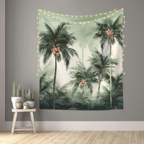 Miniatura 12 de HJTRW Tapiz floral para colgar en la pared, 60 x 51 pulgadas, tapiz para dormitorio, divertido tapiz de pared, arte de pared, manta de pared