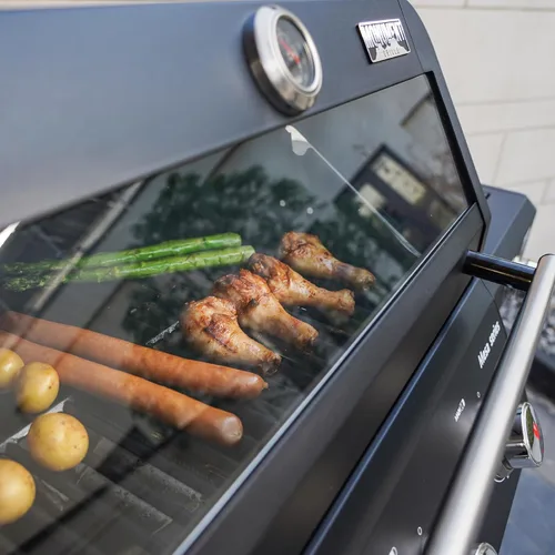 Miniatura 5 de Monument Grills Barbacoa al aire libre de acero inoxidable de 3 quemadores de gas propano, parrilla de patio o jardín de 48,000 BTU con quemador