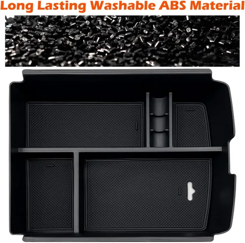 Miniatura 4 de para VW Atlas y Cross Sport Accesorios Organizador de consola central 2018 2019 2020 2021 2022 2023 Inserto ABS Caja de reposabrazos Almacenamiento