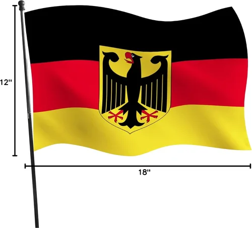 Miniatura 8 de YongFoto Bandera de águila de Alemania de 1 x 1.5 pies, bandera alemana para celebraciones al aire libre, hogar, jardín, porche, fiesta, banderas