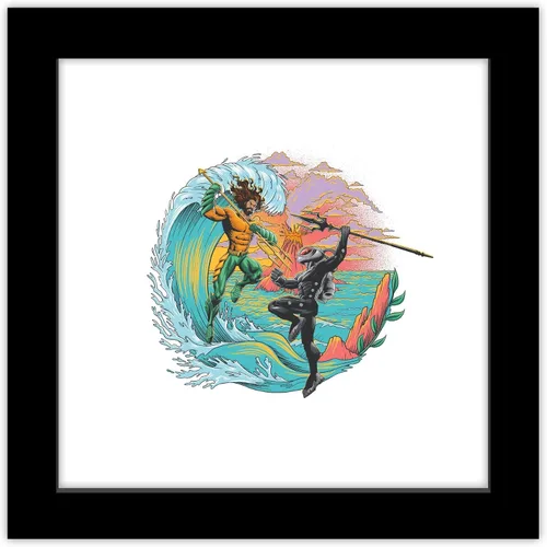 Trends International Gallery Pops DC Comics - Póster de la película Aquaman y el Reino Perdido - Póster de pared de lucha de manta negra Aquaman,