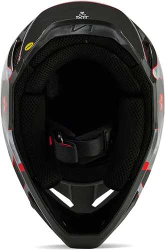 Miniatura 5 de Fox Racing Casco unisex para motocross V1, gris/rojo, talla XXL