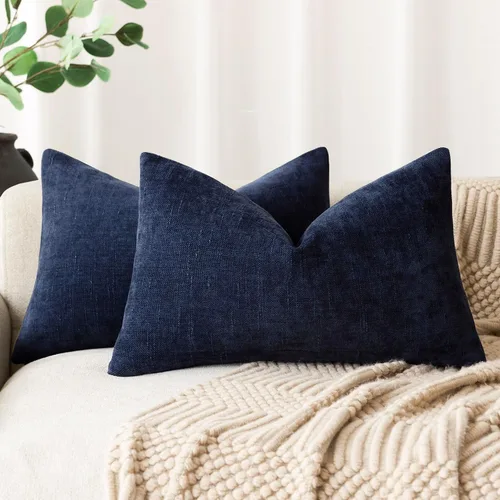 Miniatura 19 de Foindtower - Paquete de 2 fundas de almohada decorativas, cuadradas, cómodas, unicolor, suaves, lumbares, estilo rústico neutro, para sofá, sillón