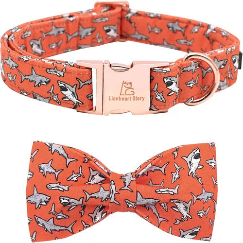 Miniatura 38 de Lionheart glory Collar de perro, Collar de perro para niños con corbatín azul ajustable, Collar con corbata para perros grandes Bandera
