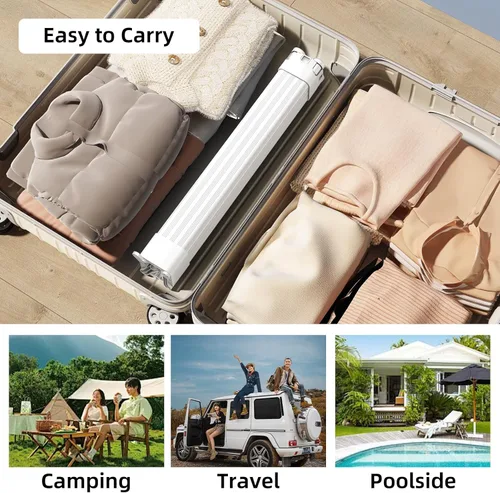 Miniatura 8 de Estante de Secado de Ropa BIREN Plegable y Extensible con 16 Clips, Perchero de Ropa Plegable para Ahorrar Espacio, Ideal para Colgar Ropa