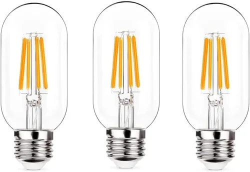 NOTOC foco LED E26 de 4 W, equivalente a 40 W, foco tubular E26 no regulable luz cálida diurna 4000 K, foco de filamento Edison antiguo