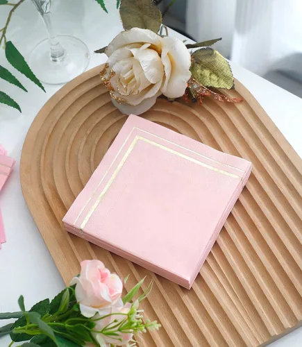 Miniatura 8 de 100 Servilletas Rosas - 4 Diseños Surtidos l Servilletas de Cóctel de 3 Capas Dobladas 5 x 5 Pulgadas l Servilletas de Bar Servilletas Desechables