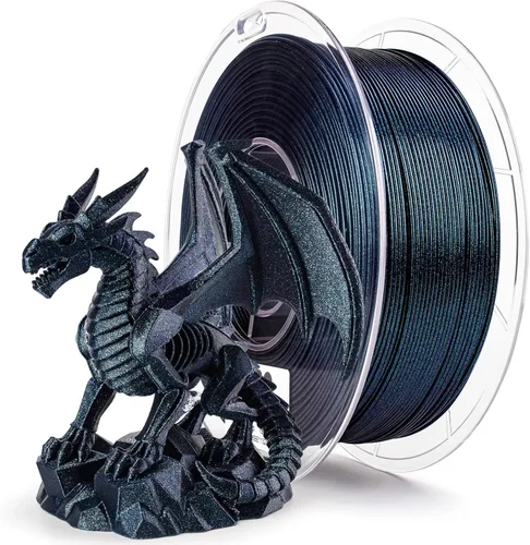Miniatura 39 de ZIRO - Filamento para impresora 3D, 1.75mm de polilactida brillante con destellos, Serie Camaleón, efecto brillante con destellos, carrete de 1kg
