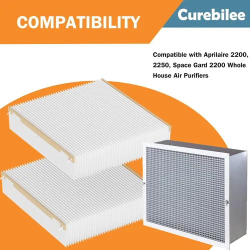 Miniatura 4 de Filtro de repuesto 201 MERV 13 compatible con Aprilaire 2200, 2250, Space Gard 2200 Purificadores de aire para toda la casa y Lennox PMAC-20C