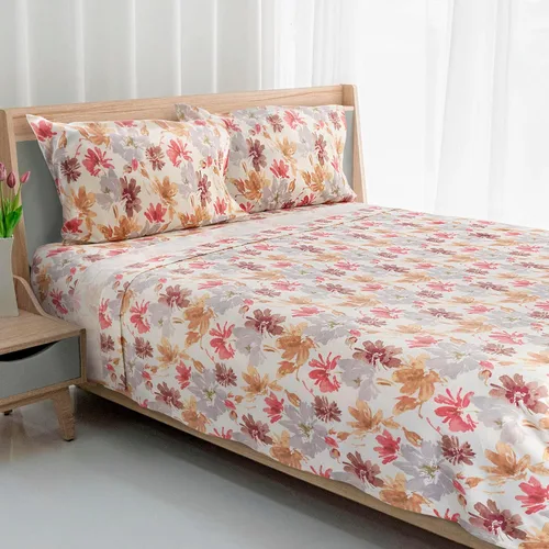 Avanti Linens - Sábanas matrimoniales, juego de cama de franela de algodón, decoración del hogar suave y acogedora (flores silvestres, matrimonial)