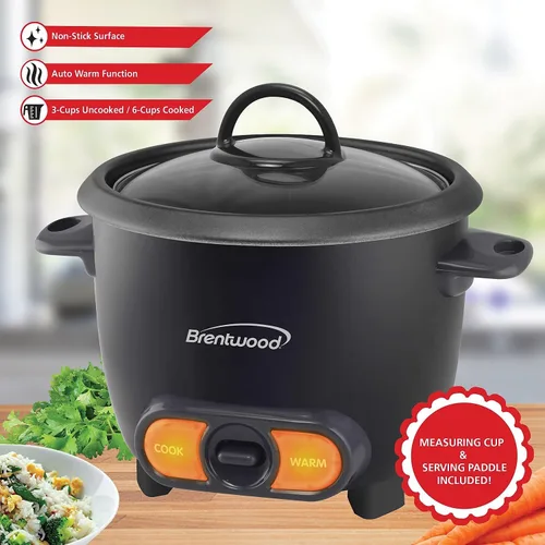 Miniatura 7 de Brentwood TS-506BK - Arrocera eléctrica, estándar, color negro
