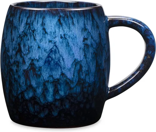 Taza de café grande de cerámica de 21 onzas, 600ml taza de té grande de cerámica hecha a mano para oficina y hogar, apta para microondas y