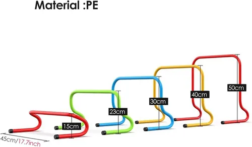 Miniatura 3 de YXXSDP Entrenamiento de velocidad de agilidad obstáculos para atletas, equipo de práctica deportiva portátil multicolor para entrenamiento