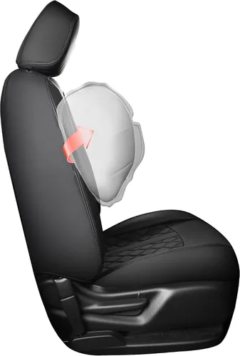 Miniatura 4 de Huidasource Fundas para Asientos Delanteros para Nissan Titan 2016-2024, Almohadilla de Asiento de Falso Cuero Impermeable para Titan/Titan XD SV