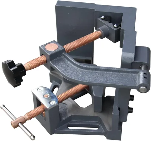 Miniatura 6 de KAKA INDUSTRIAL Abrazadera de ángulo de 3 ejes, abrazadera de soldadura de hierro fundido resistente, apertura de mandíbula de 3.9 pulgadas