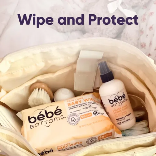 Miniatura 5 de Bébé Bottoms - Paño facial hipoalergénico y toallitas para bebé, sin fragancia ni parabenos, agradable para la piel sensible, esenciales de viaje