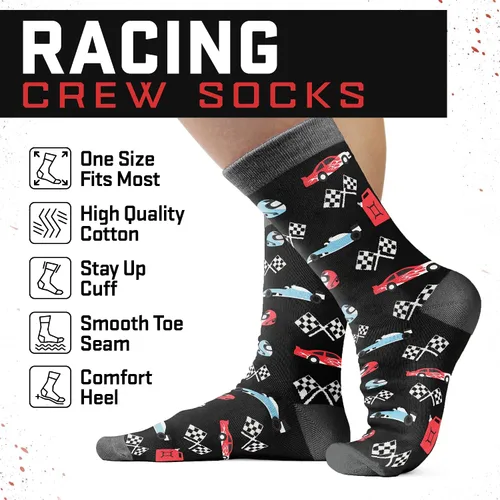 Miniatura 6 de VICRAZY F1 Racing Car, calcetines deportivos para hombres y mujeres, regalos de Fórmula 1, calcetines de carreras, rellenos de calcetines