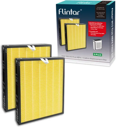 Miniatura 9 de Filtro de repuesto Vital 100S, compatible con purificador de aire LEVOIT Vital 100S, filtración de grado H13 + filtro de carbón activado, número