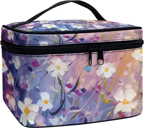 Miniatura 25 de Flashideas Bolsa de maquillaje para cosméticos Almacenamiento vertical Bolsa de maquillaje de viaje de gran capacidad, Caballo Azteca 1