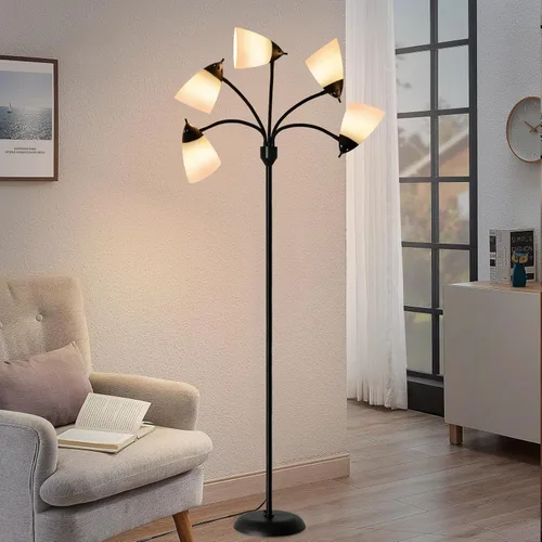 Miniatura 10 de DINGLILIGHTING Lámpara de pie alta para habitación: lámparas de pie de cuello de cisne flexibles de pie para dormitorio, oficina en casa - Luces