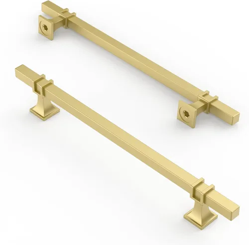 Miniatura 8 de Asidrama - Paquete de 10 manijas para alacena de 3 pulgadas (76mm) de color negro mate y dorado, tiradores para gabinete, accesorios para gabinete