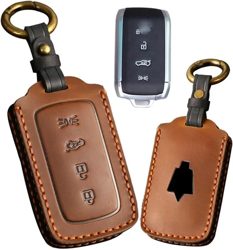 Miniatura 8 de ontto Funda de cuero genuino para llave Maserati Grecale 2023, soporte inteligente para llave de automóvil, resistente a los arañazos, color azul