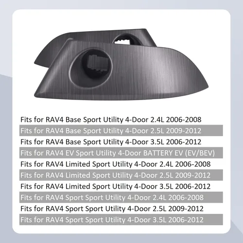 Miniatura 3 de Tira de cubierta central para salpicadero compatible con Toyota RAV4 Base Limited EV Sport 2006-2012 modelos seleccionados, panel de instrumentos