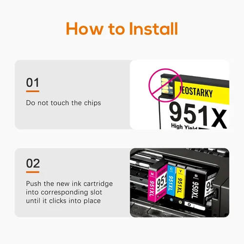 Miniatura 5 de Paquete combinado de cartuchos de tinta 950XL 951XL de repuesto para HP 950 951 / 950XL 951XL, compatible con HP OfficeJet Pro 8600 8610 8620 8630