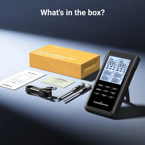 Miniatura 9 de ThermoMaven Termómetro inalámbrico inteligente para carne de 3000 pies – Sub-1G de largo alcance, 6 sensores de precisión certificada por NIST, 2