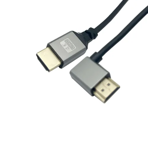 Miniatura 5 de Seadream Cable HDMI en espiral en ángulo 4K, cable HDMI macho a macho, HDMI 2.0 18 Gbps convertidor de extensión de cable HDTV compatible con 3D