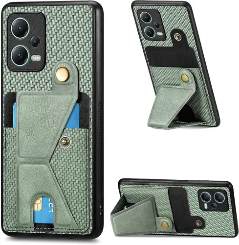Miniatura 206 de Funda para Xiaomi Poco M5s 4G, Funda para Redmi Note 10 4G / Note 10S 4G / Note 11 SE (India) Funda de cuero PU ranuras para tarjetas Soporte