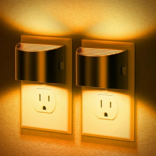 Miniatura 13 de JandCase Luz nocturna, luces nocturnas automáticas enchufables a la pared, paquete de 2 luces nocturnas modernas con sensor de luz automática, luz