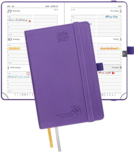 Miniatura 12 de POPRUN Agenda de bolsillo 2026-2027, tamaño del bolso, 4 x 6.25 pulgadas, calendario de bolsillo (julio de 2026 a junio de 2027) para bolso