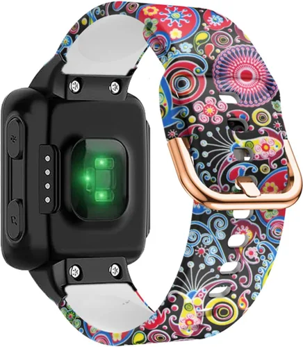 Miniatura 6 de Correa de reloj compatible con Garmin Forerunner 35, correa de repuesto de silicona con patrón de moda para hombre y mujer