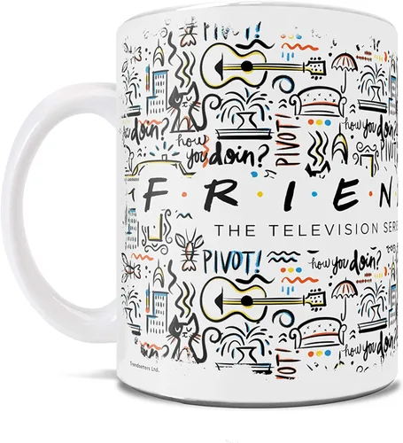 Miniatura 5 de Trend Setters Friends the Television Show – 25 años – Mercancía oficial – Taza de café o té de cerámica blanca de 11 onzas – perfecta para regalar
